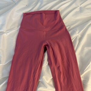 size 2 LULULEMON pink align leggings, doubled lined
